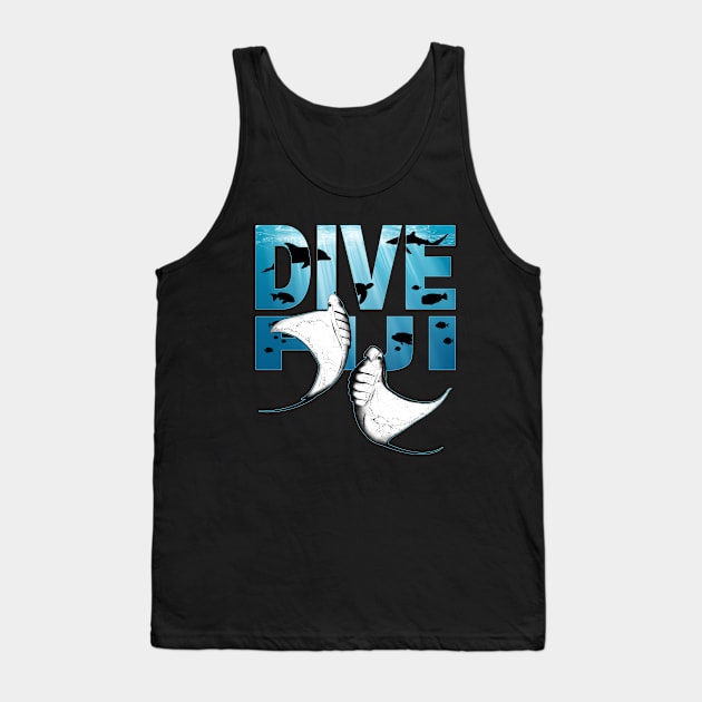 Giant Manta Ray Fiji Diving Tank Top by NicGrayTees